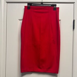 Express Vibrant Vintage Red Pencil Skirt